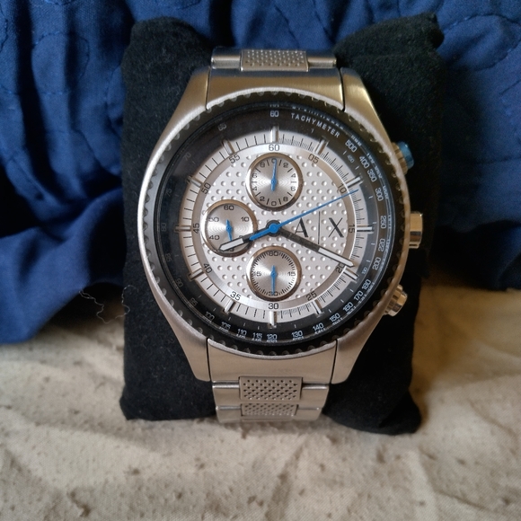 Armani Exchange AX1602 Silver Dial Stainless Steel Chronograph Men's Watch